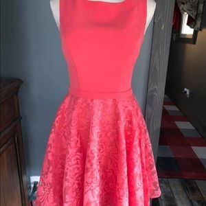 Coral Gregory Elenburg custom interview dress.